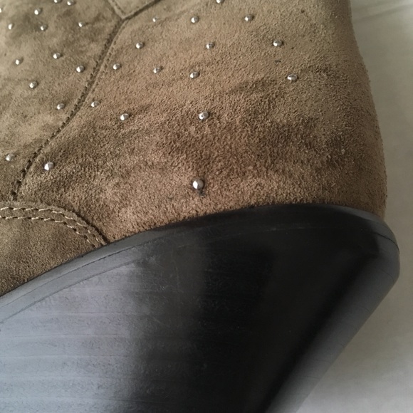 Western boots short boots suede upper studded suede boots designer boots short - Picture 8 of 11